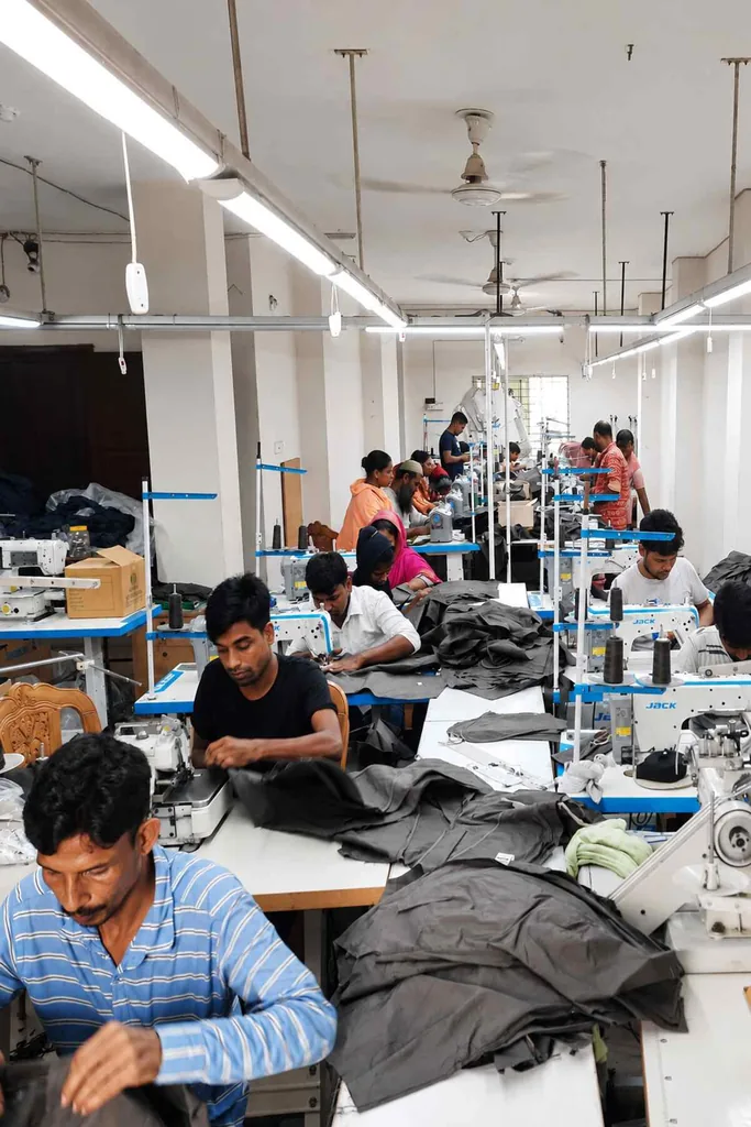 Garment production team at the Sew Apparels factory in Bangladesh
