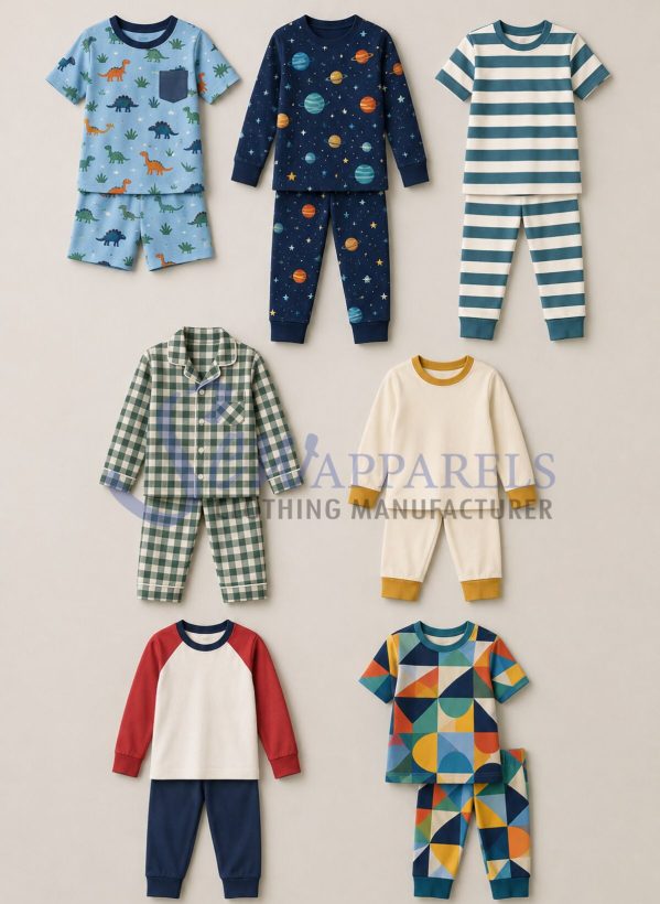 Custom Kids Pajama Sets Manufacturer in Bangladesh